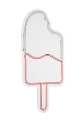 Decoratiune luminoasa LED, Ice Cream, Benzi flexibile de neon, DC 12 V, Alb/Roz