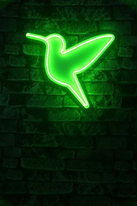 Decoratiune luminoasa LED, Little Bird, Benzi flexibile de neon, DC 12 V, Verde