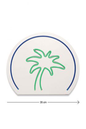 Decoratiune luminoasa LED, Palm Tree, Benzi flexibile de neon, DC 12 V, Albastru verde