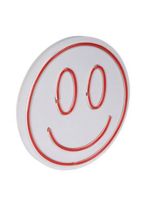 Decoratiune luminoasa LED, Smiley, Benzi flexibile de neon, DC 12 V, Rosu