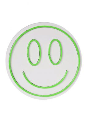 Decoratiune luminoasa LED, Smiley, Benzi flexibile de neon, DC 12 V, Verde