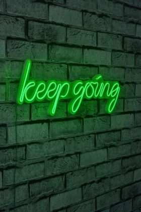 Decoratiune luminoasa LED, Keep Going, Benzi flexibile de neon, DC 12 V, Verde