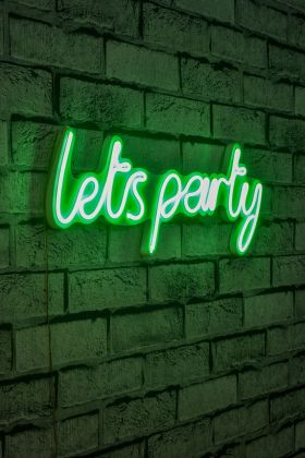 Decoratiune luminoasa LED, Lets Party, Benzi flexibile de neon, DC 12 V, Verde