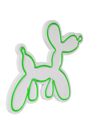 Decoratiune luminoasa LED, Balloon Dog, Benzi flexibile de neon, DC 12 V, Verde