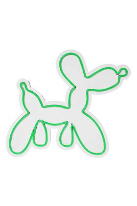 Decoratiune luminoasa LED, Balloon Dog, Benzi flexibile de neon, DC 12 V, Verde