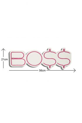 Decoratiune luminoasa LED, BOSS, Benzi flexibile de neon, DC 12 V, Rosu