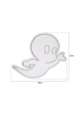 Decoratiune luminoasa LED, Casper The Friendly Ghost, Benzi flexibile de neon, DC 12 V, Albastru