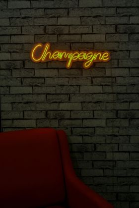 Decoratiune luminoasa LED, Champagne, Benzi flexibile de neon, DC 12 V, Galben