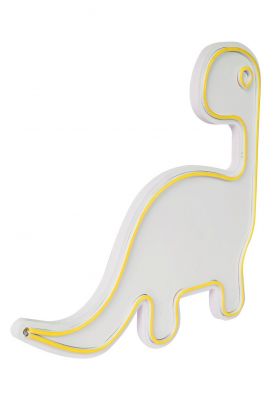 Decoratiune luminoasa LED, Dino the Dinosaur, Benzi flexibile de neon, DC 12 V, Galben