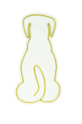 Decoratiune luminoasa LED, Doggy, Benzi flexibile de neon, DC 12 V, Galben