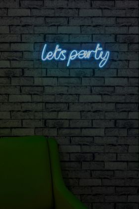 Decoratiune luminoasa LED, Lets Party, Benzi flexibile de neon, DC 12 V, Albastru