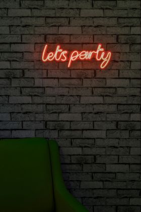 Decoratiune luminoasa LED, Lets Party, Benzi flexibile de neon, DC 12 V, Rosu