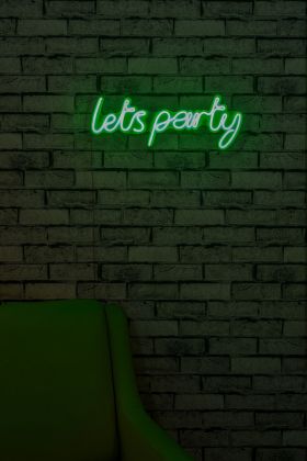 Decoratiune luminoasa LED, Lets Party, Benzi flexibile de neon, DC 12 V, Verde