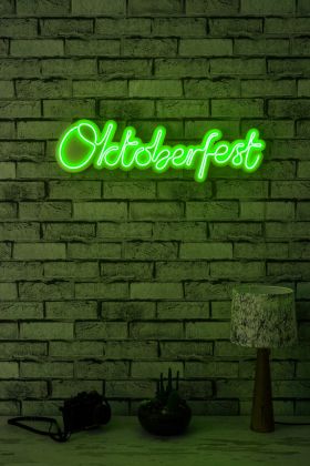 Decoratiune luminoasa LED, Oktoberfest, Benzi flexibile de neon, DC 12 V, Verde