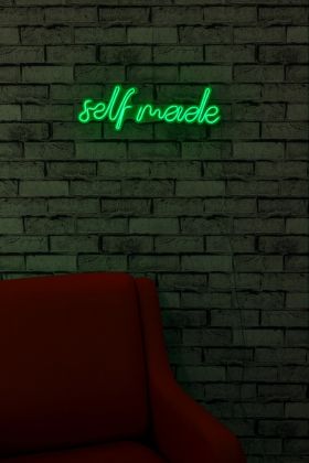 Decoratiune luminoasa LED, Self Made, Benzi flexibile de neon, DC 12 V, Verde