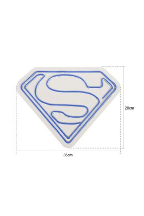 Decoratiune luminoasa LED, Superman, Benzi flexibile de neon, DC 12 V, Alb