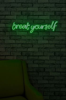 Decoratiune luminoasa LED, Treat Yourself, Benzi flexibile de neon, DC 12 V, Verde