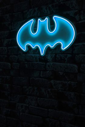 Decoratiune luminoasa LED, Batman Bat Light, Benzi flexibile de neon, DC 12 V, Albastru