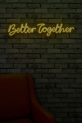 Decoratiune luminoasa LED, Better Together, Benzi flexibile de neon, DC 12 V, Galben