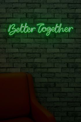 Decoratiune luminoasa LED, Better Together, Benzi flexibile de neon, DC 12 V, Verde