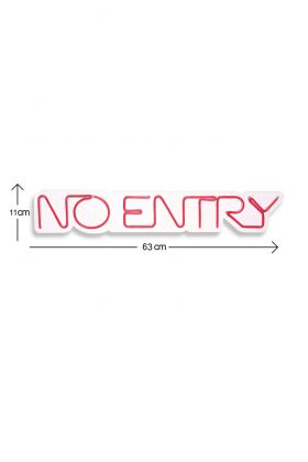 Decoratiune luminoasa LED, No Entry, Benzi flexibile de neon, DC 12 V, Rosu