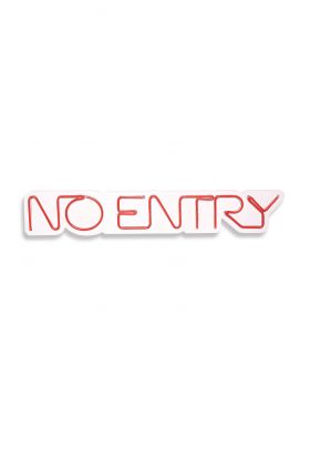 Decoratiune luminoasa LED, No Entry, Benzi flexibile de neon, DC 12 V, Rosu