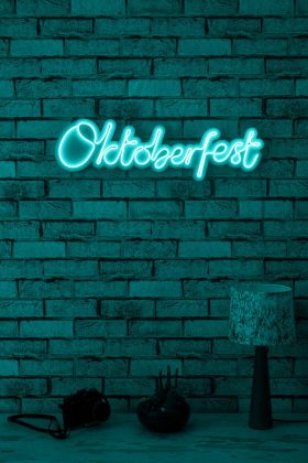 Decoratiune luminoasa LED, Oktoberfest, Benzi flexibile de neon, DC 12 V, Albastru