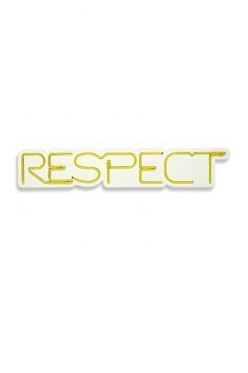 Decoratiune luminoasa LED, Respect, Benzi flexibile de neon, DC 12 V, Galben