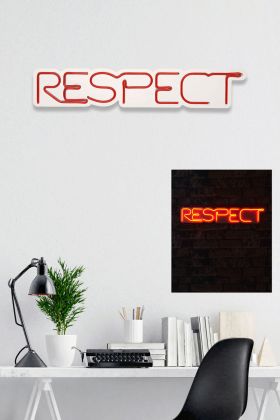 Decoratiune luminoasa LED, Respect, Benzi flexibile de neon, DC 12 V, Rosu