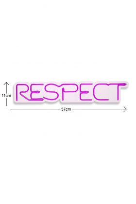 Decoratiune luminoasa LED, Respect, Benzi flexibile de neon, DC 12 V, Roz