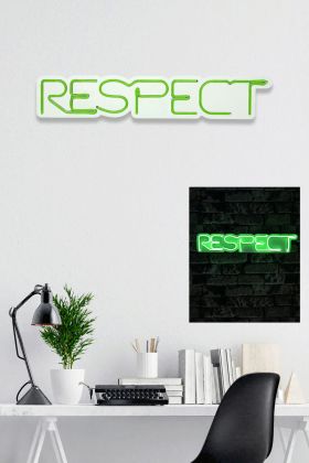 Decoratiune luminoasa LED, Respect, Benzi flexibile de neon, DC 12 V, Verde