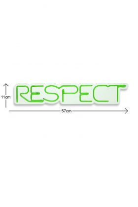 Decoratiune luminoasa LED, Respect, Benzi flexibile de neon, DC 12 V, Verde