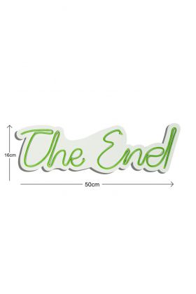 Decoratiune luminoasa LED, The End, Benzi flexibile de neon, DC 12 V, Verde