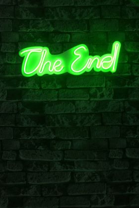 Decoratiune luminoasa LED, The End, Benzi flexibile de neon, DC 12 V, Verde