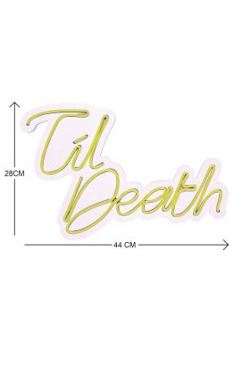 Decoratiune luminoasa LED, Til Death, Benzi flexibile de neon, DC 12 V, Galben