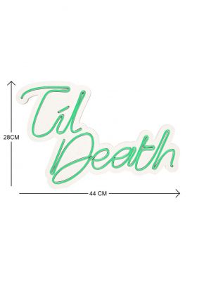 Decoratiune luminoasa LED, Til Death, Benzi flexibile de neon, DC 12 V, Verde