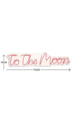 Decoratiune luminoasa LED, To the Moon, Benzi flexibile de neon, DC 12 V, Rosu