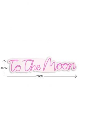 Decoratiune luminoasa LED, To the Moon, Benzi flexibile de neon, DC 12 V, Roz