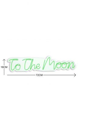 Decoratiune luminoasa LED, To the Moon, Benzi flexibile de neon, DC 12 V, Verde