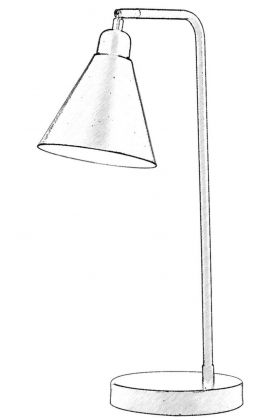 Lampa de masa, Avonni, 683AVN2104, Metal, Negru