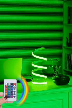 Lampa de masa, Curlux, 509CRL1113, Aluminiu, Multicolor