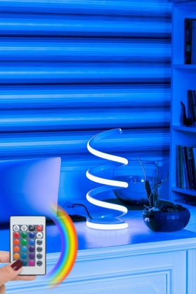 Lampa de masa, Curlux, 509CRL1113, Aluminiu, Multicolor