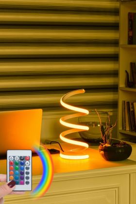 Lampa de masa, Curlux, 509CRL1113, Aluminiu, Multicolor