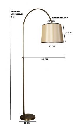 Lampadar, Luin, 534LUN3204, Metal, Crom / Bej