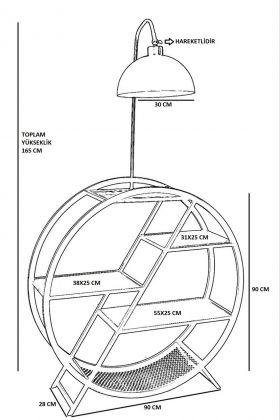 Lampadar, Luin, 534LUN4147, Metal, Maro