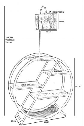 Lampadar, Luin, 534LUN4154, Metal, Gri deschis