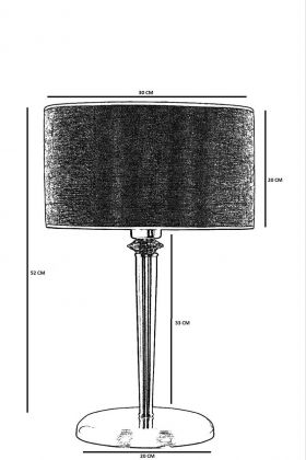 Lampa de masa, Stala, 846STL2793, Metal, Bej / Negru / Bronz