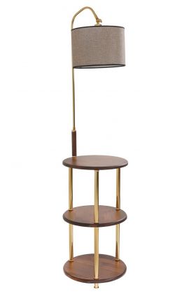 Lampadar, Stala, 846STL3508, Metal, Aur / Nuc