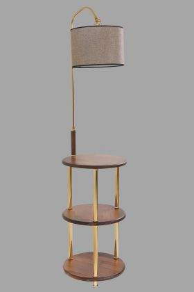 Lampadar, Stala, 846STL3508, Metal, Aur / Nuc