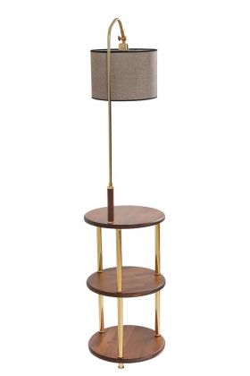 Lampadar, Stala, 846STL3508, Metal, Aur / Nuc